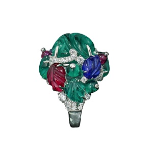 MUSHAN Jewelry Factory 925 Sterling Silver <strong>Rings</strong> Natural Chalcedony Tutti Frutti Jewelry Lab Grown <strong>Ruby</strong> Gemstones <strong>Ring</strong> for Women - Product Image 2