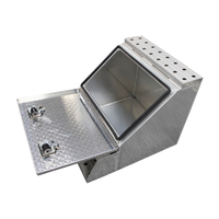 Boîte à outils en aluminium de 24 pouces pour entrée de cabine, étanche et verrouillable, pour semi-remorque à plateau