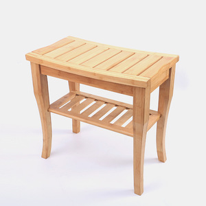 <b>Bathroom</b> storage shelf, bamboo shoe changing <b>stool</b>, multi-purpose, simple, home daily use <b>stool</b>, mildew resistant bamboo <b>stool</b> - Product Image 3