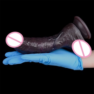 Dildo Negro Curvo de Doble Capa con Venas, Realista, para Mayor Placer del Punto G y Vaginal, Juguete Sexual para Parejas, Tendencia 2026 - Product Image 4