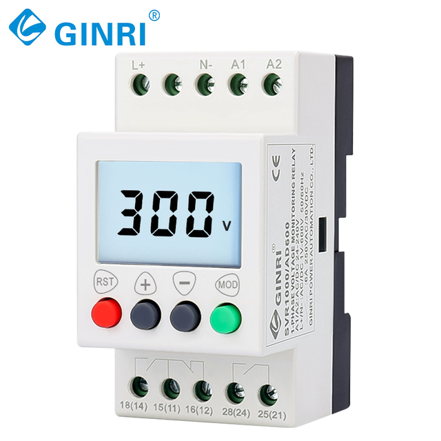 Single Phase SVR1000/AD600 1-600V Over Under Voltage Monitoring Relay