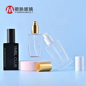 Flacone personalizzato con contagocce in vetro smerigliato da 2oz 60ml bottiglia vuota per capelli