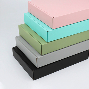 Fabricante caja de papel Kraft envío embalaje regalo carpeta cartón papel logotipo personalizado impresión a granel barato marrón - Product Image 3