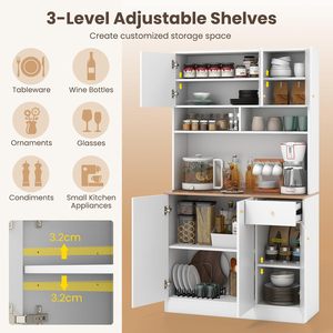 Meuble de rangement multifonctionnel sur pied pour cuisine, support pour micro-ondes domestique, <span class=keywords><strong>chariot</strong></span> d'îlot de cuisine - Product Image 3