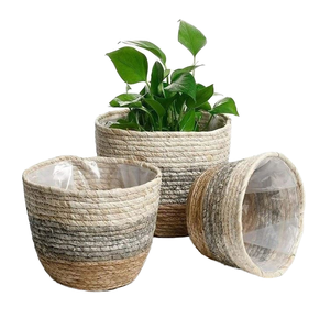 Gran oferta 2026, cestas de flores tejidas para plantas, macetas, bonsái, Cestas tejidas creativas, cestas de plantas tejidas de ratán, decoraciones - Product Image 1
