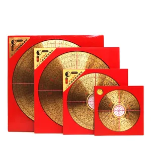 MU Portable Bakelite Copper High Precision 3/4/6 /9/12 Inch Black Gold Eight Trigrams Water Fengshui Compass