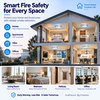 Détecteur de fumée intelligent WiFi LH-601WF, alarme optique sans fil avec alerte via application pour la sécurité incendie de la maison intelligente