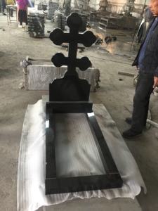 Pierres tombales et monuments de luxe personnalisé, croix <span class=keywords><strong>en</strong></span> <span class=keywords><strong>granit</strong></span> noir absolu - Product Image 3