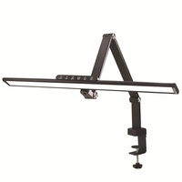 Lampe LED à pince métallique protectrice pour les yeux, contrôle tactile, CRI 95 élevé, alimentation USB - Certifiée CE pour ordinateurs, bureaux de travail et de jeu