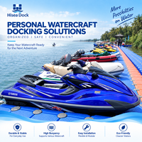 Quai flottant en plastique HDPE Hisea avec rampe pour jet ski, cubes flottants emboîtables pour marina et bateaux