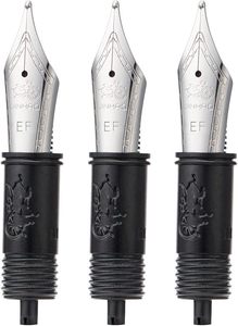 Pennini stilografiche Jinhao con sezione nera alimentano pennini oro e argento - Product Image 2