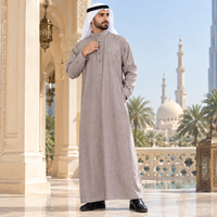 Robe longue musulmane pour homme CCY, thobe, robe arabe à manches longues, col montant, vêtements islamiques, tenue traditionnelle du Moyen-Orient, kaftan saoudien