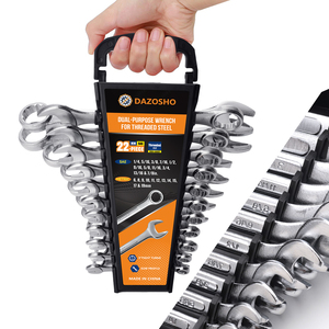 Heavy Duty 22-Piece <strong>SAE</strong> Metric Raised Panel Combo <strong>Wrench</strong> <strong>Set</strong> For Professional Mechanics - Product Image 1