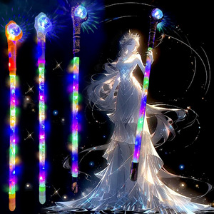 Cetro de Faraón Egipcio Luminoso de Plástico, Varita con Luz para Niños, Disfraz de Halloween, Juguete para Fiestas, 8-13 Años, Unisex - Product Image 1