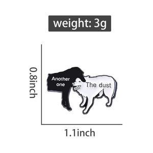 Anjing gigit debu Enamel pin kustom bros lagu Lapel lencana kartun lucu hewan perhiasan hadiah Drop Shipping - Product Image 6