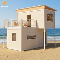 Maison conteneur modulaire de luxe industrielle à démontage rapide avec conception préfabriquée détachable, résistante aux tremblements de terre et imperméable