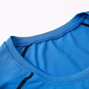 Best Supplier Premium Men's Short Sleeve Compression Shirts-Eco-Friendly Quick Dry Breathable Spandex/Polyester Fitness Wear - Product Image 4