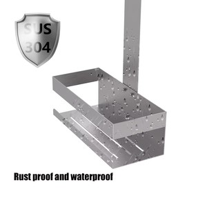 Nessun trapano da parete per bagno adesivo da doccia in acciaio inox cesto da doccia ripiano da bagno appeso scaffale da doccia - Product Image 4
