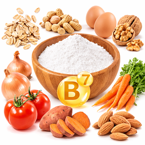 Poudre de Biotine Pure de Qualité Alimentaire en Gros, Haute Pureté, <span class=keywords><strong>Prix</strong></span> d'Usine, Supplément Naturel en Vrac, Vitamine B7 99% - Product Image 1