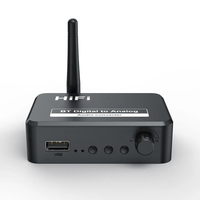 BT 5.0 alıcı U Disk dijital Analog ses dönüştürücü Spdif Fiber optik için 3.5MM AUX 2 RCA araç kiti amplifikatör hoparlör