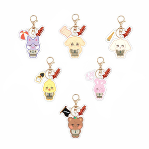 Custom Cartoon UV Printing Acrylic <b>Keychain</b> <b>Anime</b> Pattern Fashionable Souvenir Bag Pendant Accessories - Product Image 2
