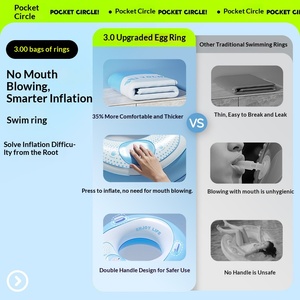 <span class=keywords><strong>Bouée</strong></span> de natation gonflable portable en PVC, protection environnementale, épaisse, double couche, en forme d'œuf, pour adultes - Product Image 4