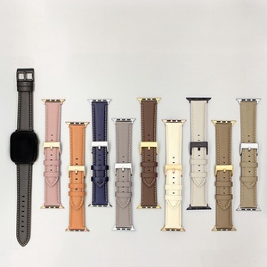 Correa de reloj de cuero de vaca genuino para Apple Watch 42 44 45 46 mm <span class=keywords><strong>Iwatch</strong></span> Series 10 9 8 <span class=keywords><strong>ultra</strong></span> 49mm correa de muñeca - Product Image 1