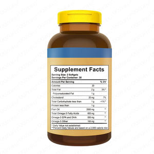 Oem Ondersteunde 60 Tellen Visolie Softgel Capsule 300Mg Omega-3 Voor Volwassenen Goed Voor Hersenhart Oog Vol Epa <span class=keywords><strong>Dha</strong></span> - Product Image 2