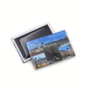 Good Price Custom Logo Souvenir Sticker Maker Metal City Gifts Magnetic Tin <b>Fridge</b> Magnet - Product Image 4