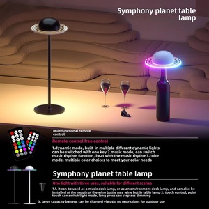 Creativo <span class=keywords><strong>LED</strong></span> recargable Symphony Planet lámpara de mesa botella de vino luz decorativa luces de noche para Decoración - Product Image 6