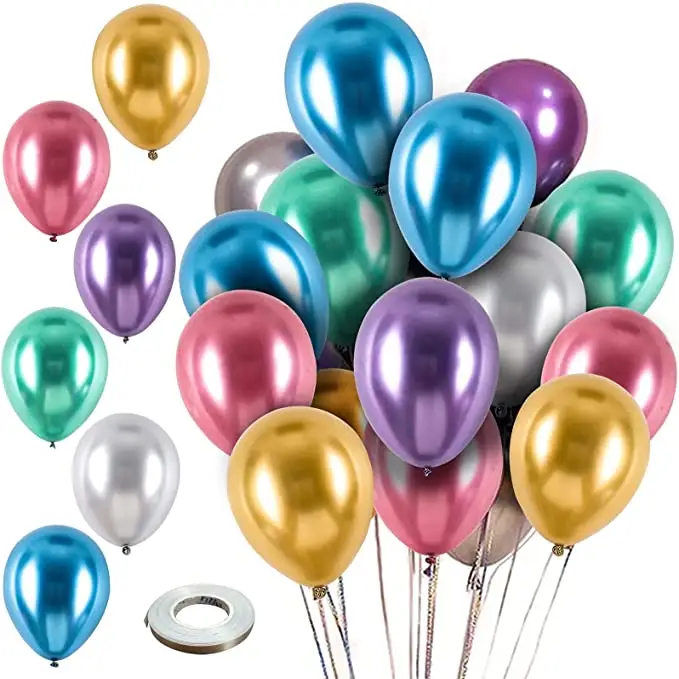CE UKCA CPSIA wedding party latex balloons 5 12 18 36 inch balloon chrome pastel metallic balloons