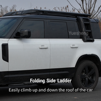 Échelle latérale pliable en alliage d'aluminium pour Land Rover Defender 110, échelle de toit, pièces et accessoires automobiles