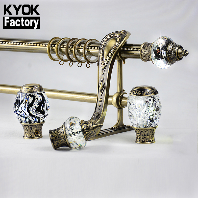 Soportes Dobles Para Barra De Cortina Inzopo - Aleación De Aluminio, Se Ajusta A Barras De 26-28 Mm