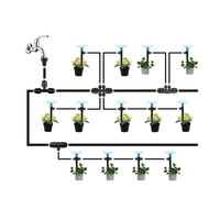 13cm Dubbele Vergrendelmoer Gaten Bubbler Grondsteker Sprinkler voor Kas Fruit Groente Teelt Tuin Micro Spray Irrigatie