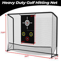 Jaula de golf más vendida, jaula de rango de red, 10x8 pies, práctica de golf, pantalla de impacto de red, pantalla de simulador en blanco