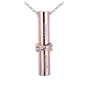 Collar con colgante de urna de joyería de cremación de cilindro infinito para mujeres y hombres, medallones conmemorativos, collar de urna de acero inoxidable - Product Image 1