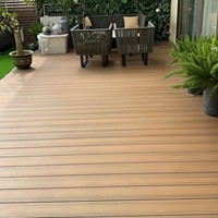 Planches de terrasse WPC carrées à surface unique, antidérapantes, résistantes à l'humidité, à double verrouillage, design Hyundai, recyclables, écologiques, pour extérieur