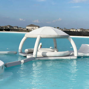 Verano relajante inflable sofá <span class=keywords><strong>lago</strong></span> tumbona flotante <span class=keywords><strong>Cabanas</strong></span> plataforma de muelle flotante con tienda Aqua Party Bana para la venta - Product Image 4