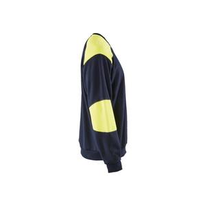 BLAKLADER-Sweat-shirt résistant aux flammes XXXL 345817628933 Bleu marine/jaune-WORKWEAR RÉSISTANT AUX FLAMMES EAN 7330509726389 - Product Image 4