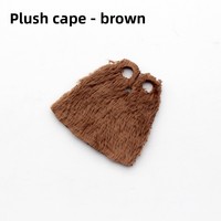 Accessoires portables MOC sur le thème des blocs de construction, petites pièces, cape en peluche, manteau en fausse fourrure pour figurines