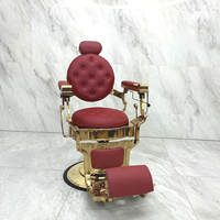 Mobilier de salon de beauté personnalisé Chaise de barbier à hauteur réglable avec fonctions de levage et de rotation en cuir synthétique