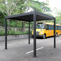 Système de toit à persiennes bioclimatique manuel, écologique, moderne, en PVC, pour extérieur, pare-soleil, imperméable, en aluminium, pour balcon, nature