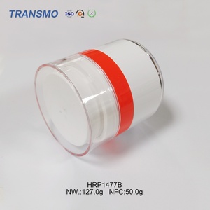 Pot à pompe en acrylique plastique personnalisé de 50 g, emballage vide pour sérum de soin de la peau et masques faciaux avec bouchon à vis - Product Image 5