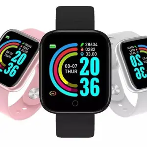 Y68 D20 montre intelligente Fitpro App 1.44 écran tactile pression artérielle Fitness Trackers Bracelet horloge intelligente D20 montre de Sport Android