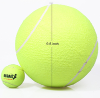 Grande balle de tennis gonflable de 9.5 pouces pour balle de tennis signée, jeux de tennis cadeau, balle de tennis pour animaux de compagnie bienvenue couleur et logo personnalisés