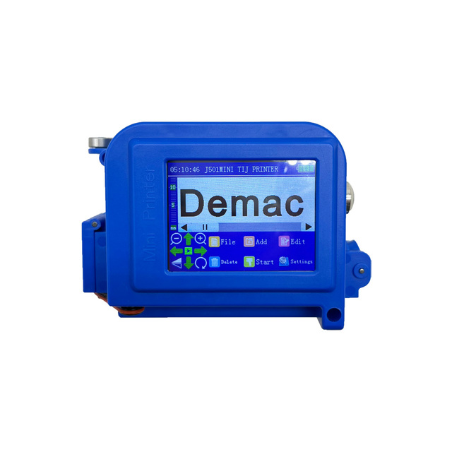Demac J501 Mini 12.7mm TIJ Inkjet Printer Online Date Coding Machine for QR Code Barcode