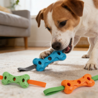 Jouet à mâcher interactif en TPR tressé personnalisé pour chiens de petite, moyenne et grande taille – Idéal pour l'entraînement et l'exercice quotidien – Vente en gros