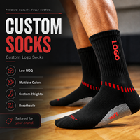 Chaussettes de sport respirantes et absorbantes avec logo personnalisable, chaussettes de sport pour la salle de sport, le basketball, chaussettes de course unisexes en tissu éponge