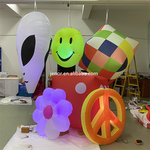 Led chiếu sáng Trần Inflatable người ngoài hành tinh/Nụ cười/Cube/Hoa/Hòa Bình dấu hiệu bóng - Product Image 2