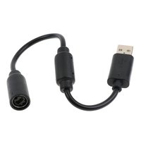 Câble d'extension de connexion USB détachable vers PC, adaptateur convertisseur pour manette filaire Xbox 360, noir gris